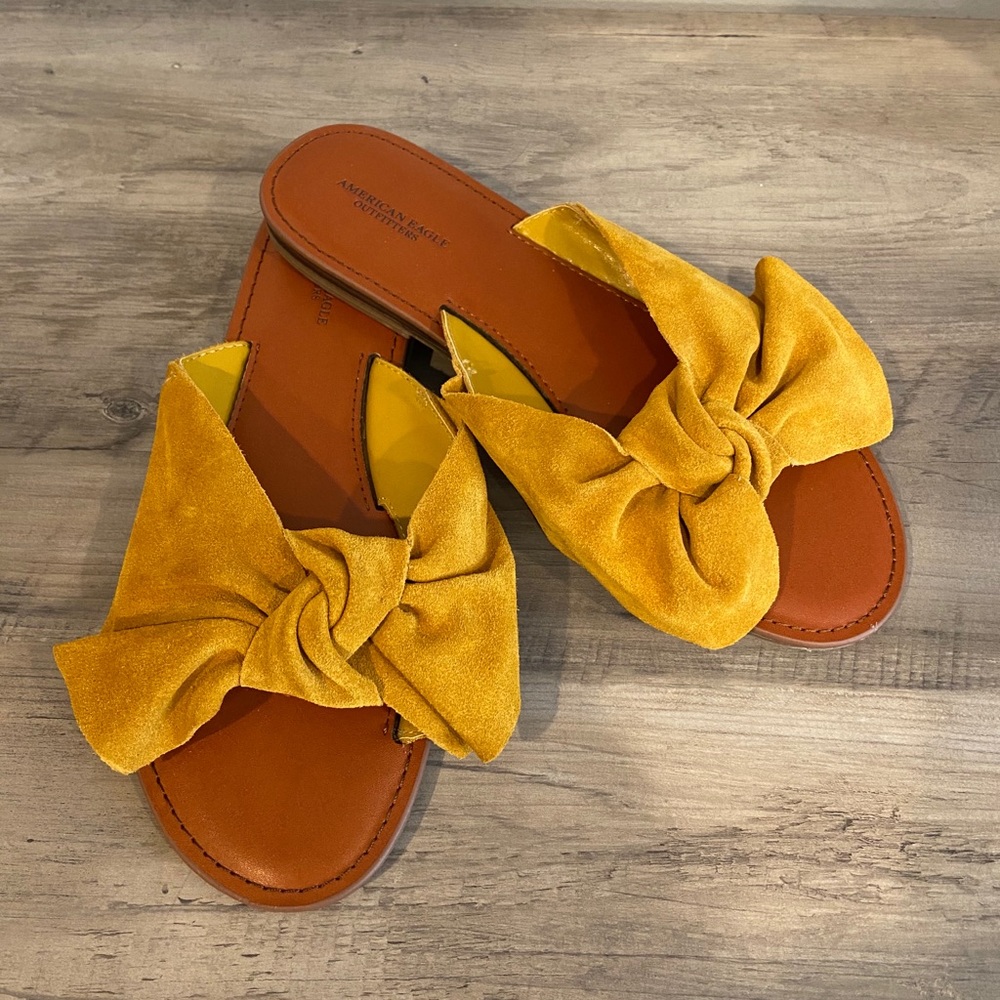 Dandelion yellow sandals -American Eagle Size 8